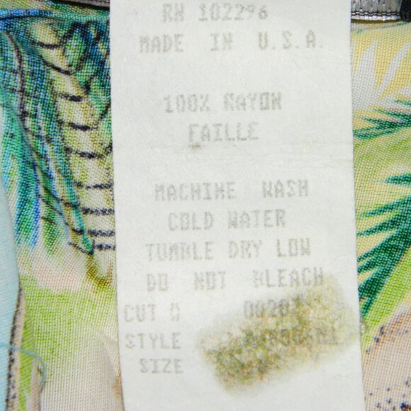 Tropical Holiday Party Caribbean Floral Dress Light Faux Wrap Skirt Size S/M - Picture 16 of 16